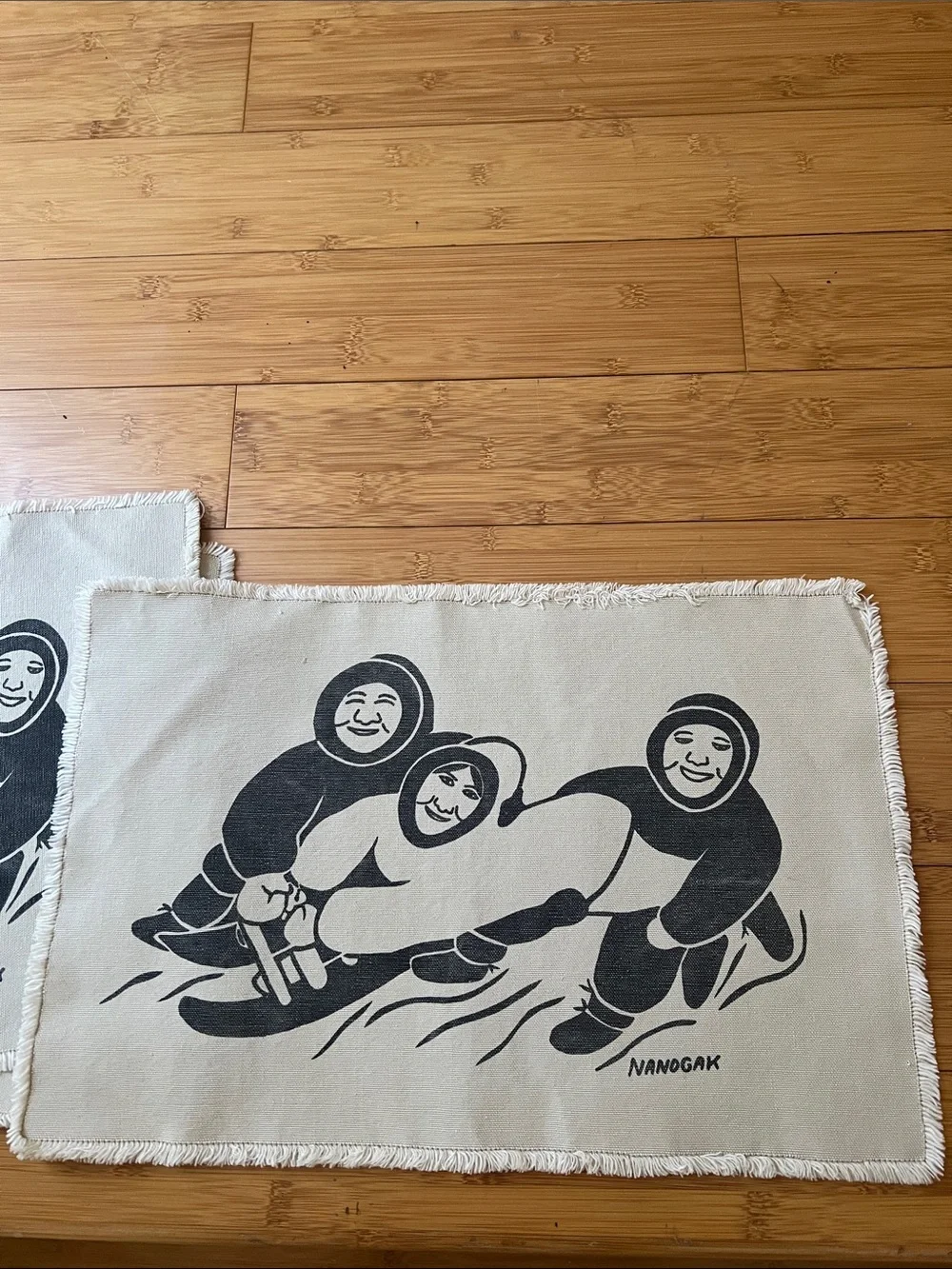 Agnes NANOGAK Goose placements set of 4 12” x 17”
